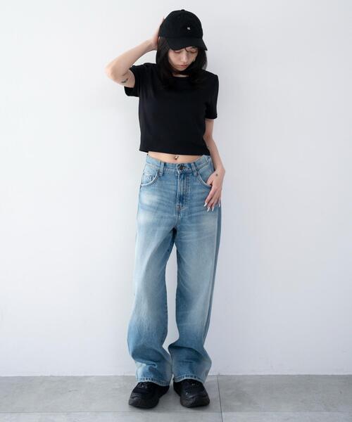 WEGO(ウィゴー)の「WEGO/【26年春夏新作】コンパクトリブT(Tシャツ/カットソー・レディース・ホワイト/ブラック・MEDIUM/SMALL)」の4枚目の写真