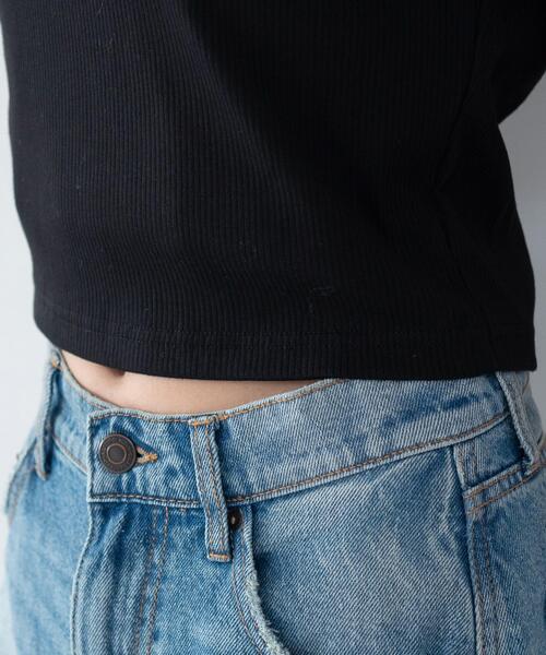 WEGO(ウィゴー)の「WEGO/【26年春夏新作】コンパクトリブT(Tシャツ/カットソー・レディース・ホワイト/ブラック・MEDIUM/SMALL)」の6枚目の写真