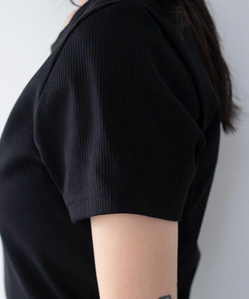 WEGO(ウィゴー)の「WEGO/【26年春夏新作】コンパクトリブT(Tシャツ/カットソー・レディース・ホワイト/ブラック・MEDIUM/SMALL)」の7枚目の写真