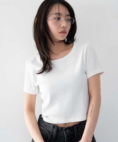 WEGO(ウィゴー)の「WEGO/【26年春夏新作】コンパクトリブT(Tシャツ/カットソー・レディース・ホワイト/ブラック・MEDIUM/SMALL)」の8枚目の写真