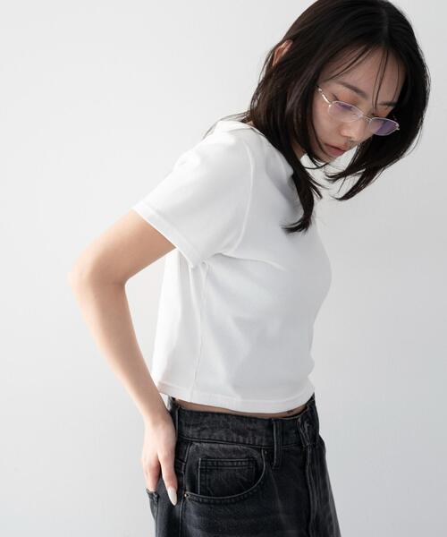 WEGO(ウィゴー)の「WEGO/【26年春夏新作】コンパクトリブT(Tシャツ/カットソー・レディース・ホワイト/ブラック・MEDIUM/SMALL)」の9枚目の写真