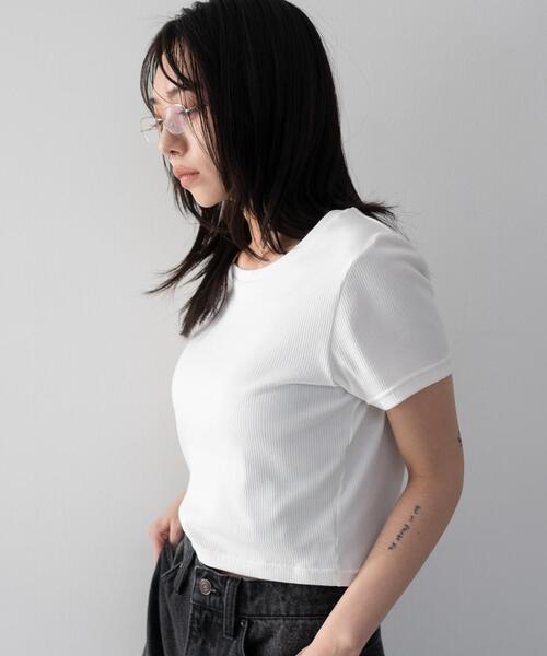 WEGO(ウィゴー)の「WEGO/【26年春夏新作】コンパクトリブT(Tシャツ/カットソー・レディース・ホワイト/ブラック・MEDIUM/SMALL)」の10枚目の写真