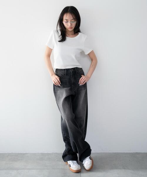 WEGO(ウィゴー)の「WEGO/【26年春夏新作】コンパクトリブT(Tシャツ/カットソー・レディース・ホワイト/ブラック・MEDIUM/SMALL)」の11枚目の写真