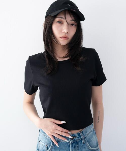 WEGO(ウィゴー)の「WEGO/【26年春夏新作】コンパクトリブT(Tシャツ/カットソー・レディース・ホワイト/ブラック・MEDIUM/SMALL)」の13枚目の写真