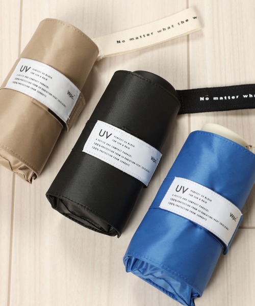 GLOBAL WORK（グローバルワーク）の「遮光ミニマ/晴雨兼用/658865（折りたたみ傘・レディース・ブラック/ライトグリーン/ベージュ/ライトブルー/オフホワイト・FREE）」の3枚目の写真