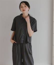小さいサイズ ワッシャーショートスリーブシャツ 低身長さん・小柄女性