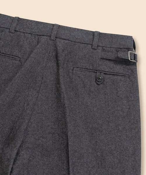 BROOKS BROTHERS(ブルックスブラザーズ)の「コットン/リネン プリーテッドトラウザーズ(スラックス・メンズ・グレー・30inch/31inch/32inch/33inch/34inch/35inch/36inch/38inch)」の3枚目の写真