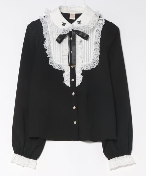 Secret Honey（シークレットハニー）の「ヨークピンタックブラウス（シャツ/ブラウス・レディース・ブラック/オフホワイト・MEDIUM）」の2枚目の写真