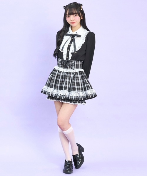 Secret Honey(シークレットハニー)の「ヨークピンタックブラウス(シャツ/ブラウス・レディース・ブラック/オフホワイト・MEDIUM)」の8枚目の写真