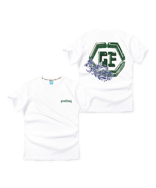 GRANFINNY(グランフィニ)の「セミオーバーフィットGF半袖Tシャツ(Tシャツ/カットソー・メンズ・ホワイト/ブラック・LARGE/MEDIUM/X-LARGE/XX-LARGE)」の1枚目の写真