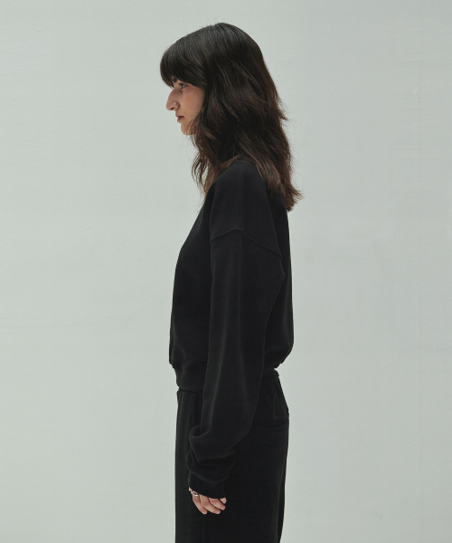DIAGONAL(ダイアゴナル)の「DIAGONAL LOGO HALF ZIP UP (black)(スウェット・レディース・その他・FREE)」の3枚目の写真