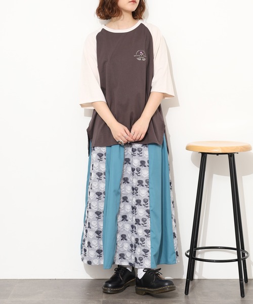 Emago（イマゴ）の「EMAGO ﾛｺﾞ刺繍ﾗｸﾞﾗﾝT 半端袖（Tシャツ/カットソー・レディース・ネイビー/チャコールグレー/アイボリー・FREE）」の16枚目の写真