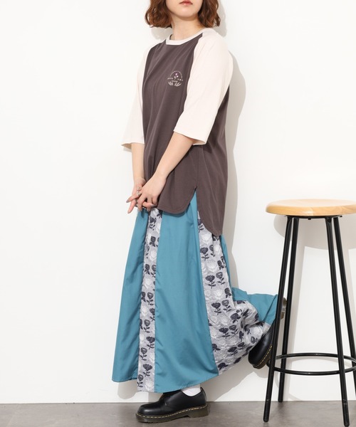 Emago（イマゴ）の「EMAGO ﾛｺﾞ刺繍ﾗｸﾞﾗﾝT 半端袖（Tシャツ/カットソー・レディース・ネイビー/チャコールグレー/アイボリー・FREE）」の17枚目の写真