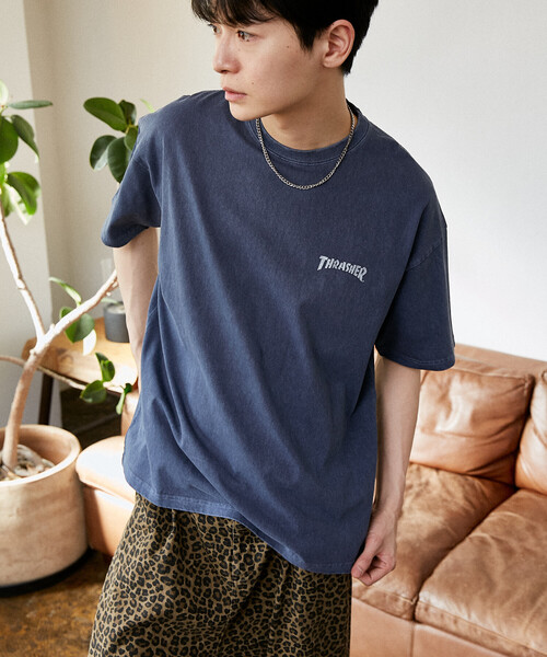 THRASHER(スラッシャー)の「THRASHER × PUBLUX/スラッシャー 別注 バックプリント ロゴ Tシャツ 限定展開(Tシャツ/カットソー・メンズ・ブラック/ネイビー・LARGE/MEDIUM/SMALL)」の1枚目の写真