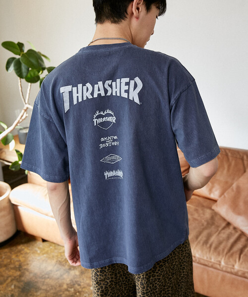 THRASHER(スラッシャー)の「THRASHER × PUBLUX/スラッシャー 別注 バックプリント ロゴ Tシャツ 限定展開(Tシャツ/カットソー・メンズ・ブラック/ネイビー・LARGE/MEDIUM/SMALL)」の9枚目の写真