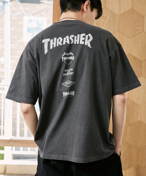 THRASHER(スラッシャー)の「THRASHER × PUBLUX/スラッシャー 別注 バックプリント ロゴ Tシャツ 限定展開(Tシャツ/カットソー・メンズ・ブラック/ネイビー・LARGE/MEDIUM/SMALL)」の18枚目の写真