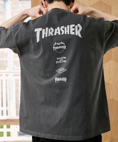 THRASHER(スラッシャー)の「THRASHER × PUBLUX/スラッシャー 別注 バックプリント ロゴ Tシャツ 限定展開(Tシャツ/カットソー・メンズ・ブラック/ネイビー・LARGE/MEDIUM/SMALL)」の20枚目の写真