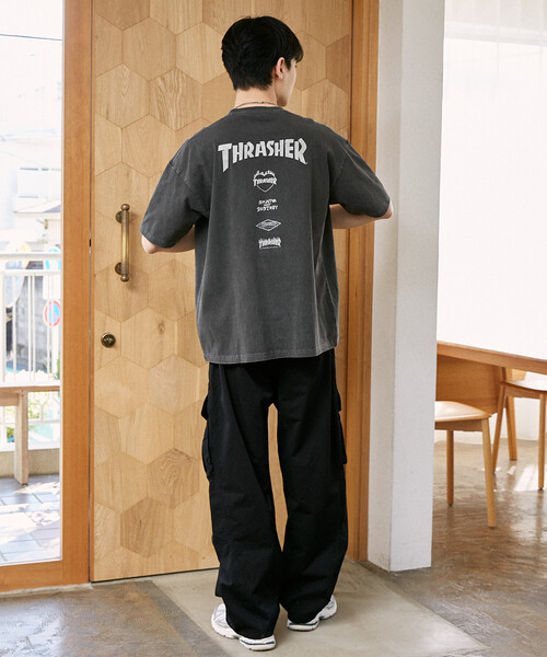 THRASHER(スラッシャー)の「THRASHER × PUBLUX/スラッシャー 別注 バックプリント ロゴ Tシャツ 限定展開(Tシャツ/カットソー・メンズ・ブラック/ネイビー・LARGE/MEDIUM/SMALL)」の21枚目の写真