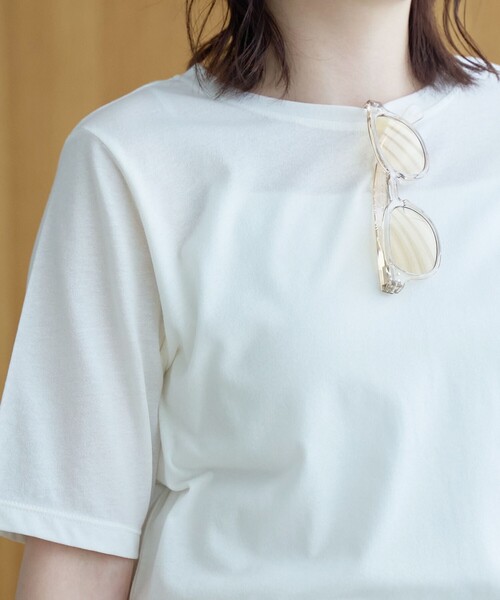 coen（コーエン）の「コットンナイロンシアークルー半袖Tシャツ（Tシャツ/カットソー・レディース・オフホワイト/レッド/ライトブルー/ブラック・L/M）」の15枚目の写真