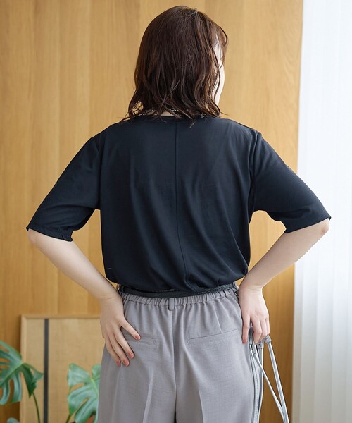 coen（コーエン）の「コットンナイロンシアークルー半袖Tシャツ（Tシャツ/カットソー・レディース・オフホワイト/レッド/ライトブルー/ブラック・L/M）」の19枚目の写真