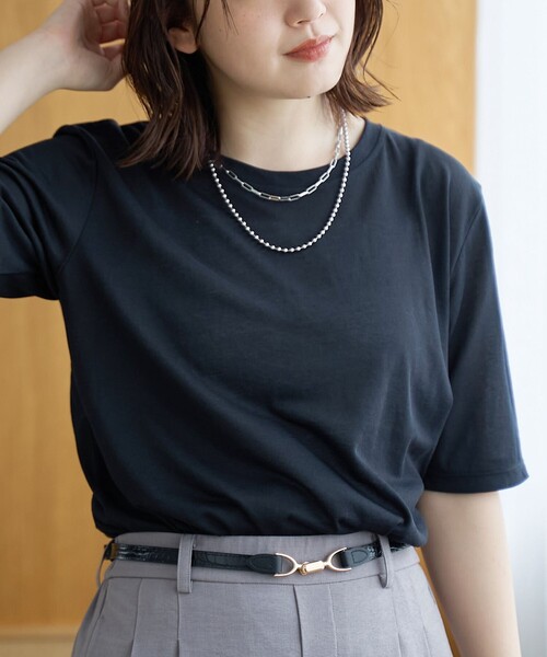 coen（コーエン）の「コットンナイロンシアークルー半袖Tシャツ（Tシャツ/カットソー・レディース・オフホワイト/レッド/ライトブルー/ブラック・L/M）」の20枚目の写真