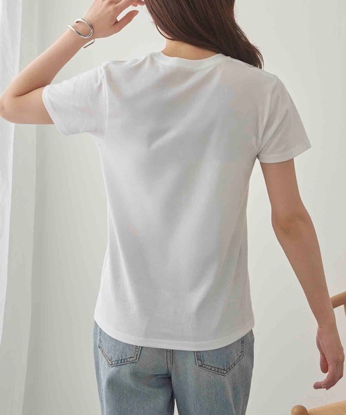 TRUSS(トラス)の「【TRUSS】スリムフィット Tシャツ SFT-106(Tシャツ/カットソー・レディース・ブラック/オフホワイト/ライトイエロー/ホワイト/ネイビー・XS/S)」の17枚目の写真