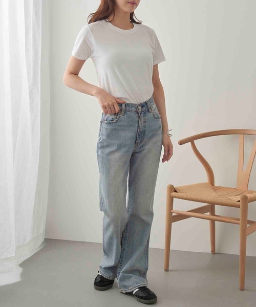 TRUSS(トラス)の「【TRUSS】スリムフィット Tシャツ SFT-106(Tシャツ/カットソー・レディース・ブラック/オフホワイト/ライトイエロー/ホワイト/ネイビー・XS/S)」の18枚目の写真