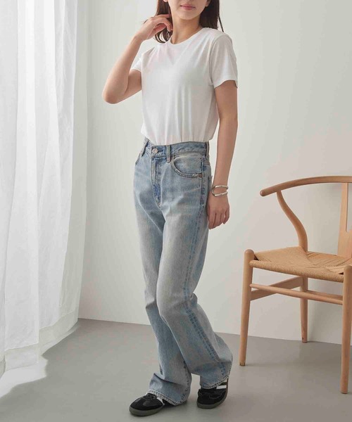 TRUSS(トラス)の「【TRUSS】スリムフィット Tシャツ SFT-106(Tシャツ/カットソー・レディース・ブラック/オフホワイト/ライトイエロー/ホワイト/ネイビー・XS/S)」の19枚目の写真