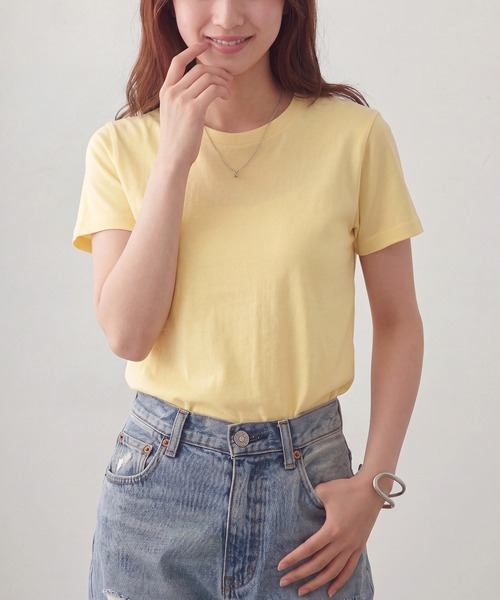 TRUSS(トラス)の「【TRUSS】スリムフィット Tシャツ SFT-106(Tシャツ/カットソー・レディース・ブラック/オフホワイト/ライトイエロー/ホワイト/ネイビー・XS/S)」の8枚目の写真