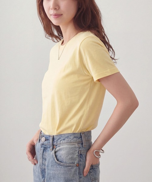 TRUSS(トラス)の「【TRUSS】スリムフィット Tシャツ SFT-106(Tシャツ/カットソー・レディース・ブラック/オフホワイト/ライトイエロー/ホワイト/ネイビー・XS/S)」の9枚目の写真