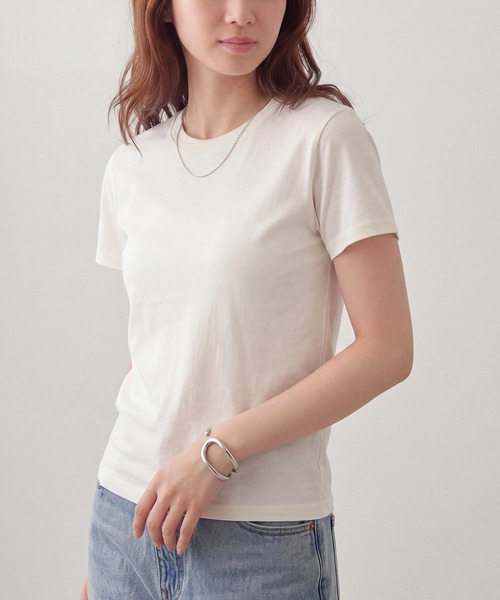 TRUSS(トラス)の「【TRUSS】スリムフィット Tシャツ SFT-106(Tシャツ/カットソー・レディース・ブラック/オフホワイト/ライトイエロー/ホワイト/ネイビー・XS/S)」の22枚目の写真