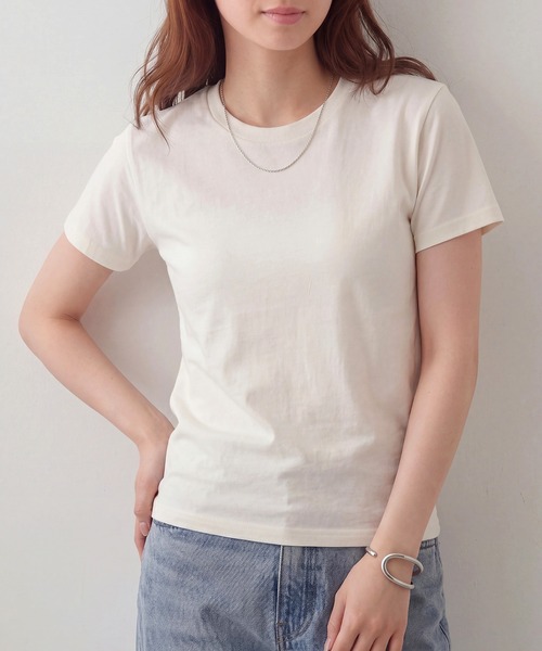 TRUSS(トラス)の「【TRUSS】スリムフィット Tシャツ SFT-106(Tシャツ/カットソー・レディース・ブラック/オフホワイト/ライトイエロー/ホワイト/ネイビー・XS/S)」の20枚目の写真
