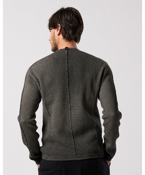 wjk(ダヴルジェイケイ)の「waffle henley L/S(Tシャツ/カットソー・メンズ・ブラック/チャコールグレー/ホワイト・X-LARGE/LARGE/MEDIUM/SMALL)」の8枚目の写真