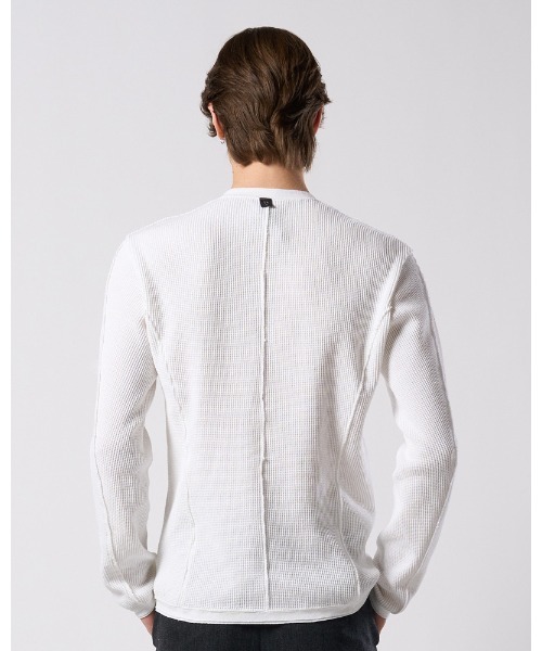 wjk(ダヴルジェイケイ)の「waffle henley L/S(Tシャツ/カットソー・メンズ・ブラック/チャコールグレー/ホワイト・X-LARGE/LARGE/MEDIUM/SMALL)」の12枚目の写真