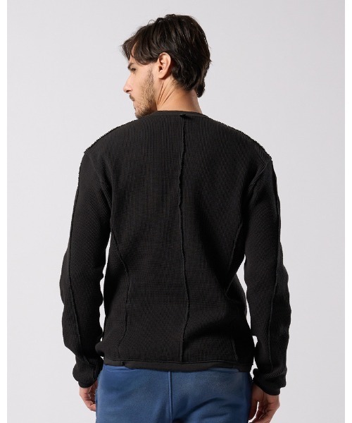 wjk(ダヴルジェイケイ)の「waffle henley L/S(Tシャツ/カットソー・メンズ・ブラック/チャコールグレー/ホワイト・X-LARGE/LARGE/MEDIUM/SMALL)」の16枚目の写真