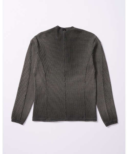 wjk(ダヴルジェイケイ)の「waffle henley L/S(Tシャツ/カットソー・メンズ・ブラック/チャコールグレー/ホワイト・X-LARGE/LARGE/MEDIUM/SMALL)」の5枚目の写真