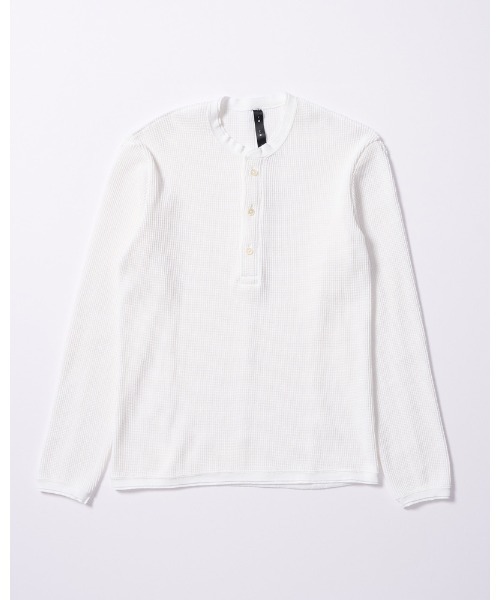 wjk(ダヴルジェイケイ)の「waffle henley L/S(Tシャツ/カットソー・メンズ・ブラック/チャコールグレー/ホワイト・X-LARGE/LARGE/MEDIUM/SMALL)」の9枚目の写真