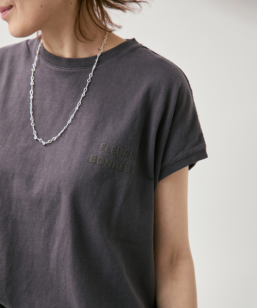 VERMEIL par iena(ヴェルメイユパーイエナ)の「upper hights アッパーハイツ BIG ノースリーブTシャツ 262CW0102(Tシャツ/カットソー・レディース・ブラウン/ブラック系その他/アイボリー・X-SMALL)」の8枚目の写真