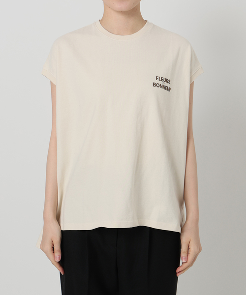 VERMEIL par iena(ヴェルメイユパーイエナ)の「upper hights アッパーハイツ BIG ノースリーブTシャツ 262CW0102(Tシャツ/カットソー・レディース・ブラウン/ブラック系その他/アイボリー・X-SMALL)」の19枚目の写真