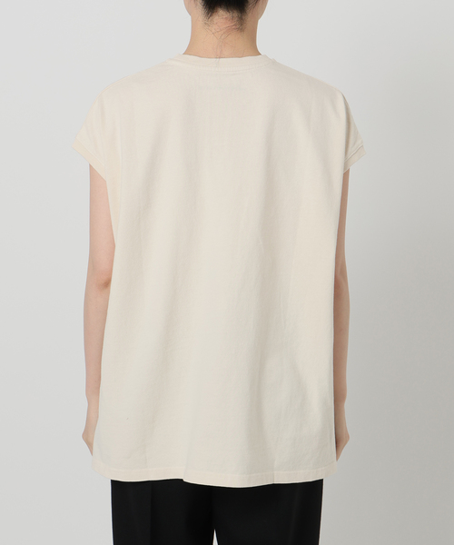 VERMEIL par iena(ヴェルメイユパーイエナ)の「upper hights アッパーハイツ BIG ノースリーブTシャツ 262CW0102(Tシャツ/カットソー・レディース・ブラウン/ブラック系その他/アイボリー・X-SMALL)」の21枚目の写真