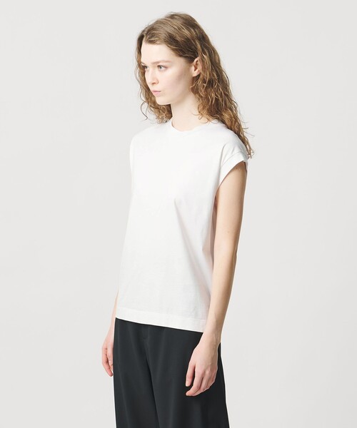 LOEFF(ロエフ)の「<LOEFF>スビンコットン ノースリーブ Tシャツ(Tシャツ/カットソー・レディース・ブラック/ホワイト/パープル・FREE)」の12枚目の写真