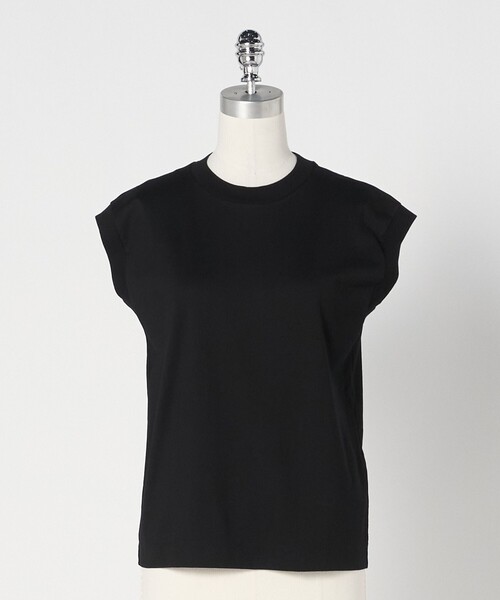 LOEFF(ロエフ)の「<LOEFF>スビンコットン ノースリーブ Tシャツ(Tシャツ/カットソー・レディース・ブラック/ホワイト/パープル・FREE)」の6枚目の写真