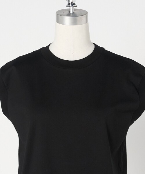 LOEFF(ロエフ)の「<LOEFF>スビンコットン ノースリーブ Tシャツ(Tシャツ/カットソー・レディース・ブラック/ホワイト/パープル・FREE)」の5枚目の写真