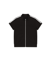 OJOS（オホス）の「Metallic Tape Track Zip-Up / Black（ナイロンジャケット）」