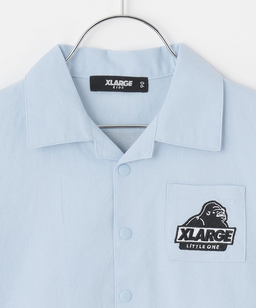 XLARGE KIDS(エクストララージキッズ)の「バンダナ柄 パナマ織半袖シャツ(シャツ/ブラウス・キッズ・ライトブルー/ブラック・100cm/110cm/120cm/130cm/140cm/90cm)」の4枚目の写真