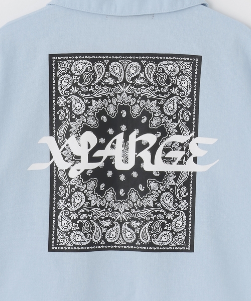 XLARGE KIDS(エクストララージキッズ)の「バンダナ柄 パナマ織半袖シャツ(シャツ/ブラウス・キッズ・ライトブルー/ブラック・100cm/110cm/120cm/130cm/140cm/90cm)」の9枚目の写真