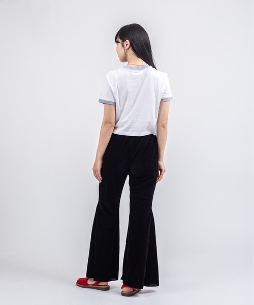 Calvin Klein（カルバン・クライン）の「【CALVIN KLEIN】クロップド丈 半袖 リンガーTシャツ（Tシャツ/カットソー・レディース・ホワイト/ホワイト系その他/ライトピンク/ホワイト×グレー・X-SMALL/SMALL/MEDIUM）」の15枚目の写真