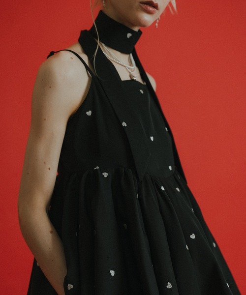 et.UNiVER(エトユニベール)の「Heart cami pants set(パンツドレス・レディース・ブラック/ブルー/ブラウン・SMALL/MEDIUM/LARGE)」の15枚目の写真