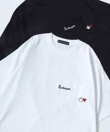 MARK GONZALES ARTWORK COLLECTION/マークゴンザレス 別注 オーバーサイズ ポケット ロゴ ワンポイント刺繍 半袖Tシャツ/レディース メンズ