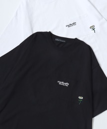 MARK GONZALES ARTWORK COLLECTION/マークゴンザレス 別注 オーバーサイズ ポケット ロゴ ワンポイント刺繍 半袖Tシャツ/レディース メンズ